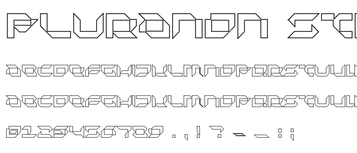Pluranon Stroke font